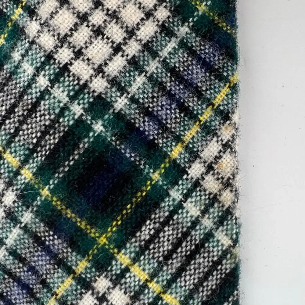 70s plaid wool neck tie Golden Clasp Prince Consort 1970s vintage